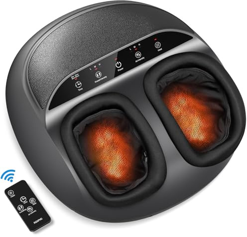 RENPHO Foot Massager with Heat Function, Shiatsu Foot Massage Machine, Air Compression, Deep Kneading, Electric Massager for Tired Feet,Gift for Women Men- Remote Control [2026 Upgraded]