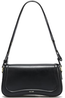 JOLLQUE Borsa a tracolla a mezzaluna da donna, piccola tracolla in pelle, borsa a mano con gnocchi, borsa a tracolla Hobo dal design unico alla moda