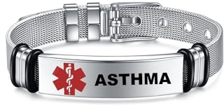 AITENME Medical Armband für Damen Männer Armreif,Personalisierte Medizinische Alert ID Notfallarmband Medizinisch Damen Uhrenarmband，Medizinischer Armband aus Edelstahl