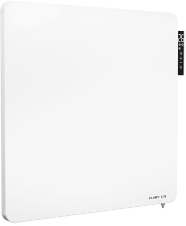 KLARSTEIN Radiateurs Chauffage Radiant Electrique IP24, Chauffage Salle de Bain Infrarouge Intelligent WiFi et App, Radiateur Electrique Mural 450W, Heater avec Détection Fenêtre Ouverte, Thermostat