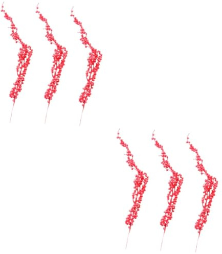 Cabilock 6 Pezzi Di Natale Imitazione Di Frutta Rossa Schiuma Di Bacche Piccola Bacca Steli Di Bacche Artificiali Agrifoglio Bacche Di Natale Decorazioni Per La Casa Vacanze Bacche Di