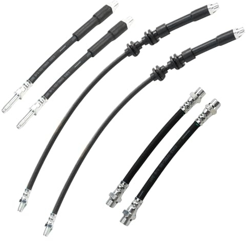 Anlseiod 6x für 1er E87 E81 E82 E88 Cabrio 3er E90 E91 E92 E93 Bremsschlauch BremsschläUche Set,Bremsleitung Bremsleitungen Bremssystem Gummischlauch Bremsrohr Replace 34306762838