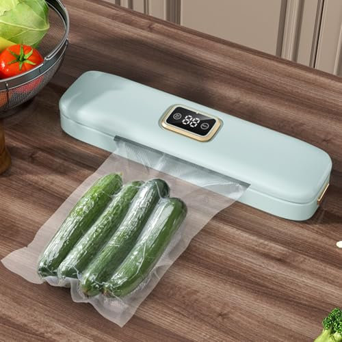 PTATT Vacuum Sealer Food Protector, 27 cm Vacuum food machine for Food Storage, Dry/wet mode food packaging machine, Perfect for Preserving Fresh Ingredients green