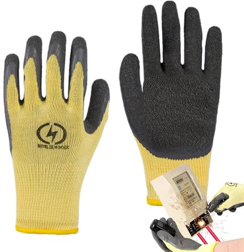 Electrician Handschuhe, hohe Spannung, Isolierungshandschuhe, Schutzhandschuhe, rutschfest, Gummi, elektrische Arbeitshandschuhe, Sicherheitshandschuhe für Elektriker, hohe Spannung geschützt