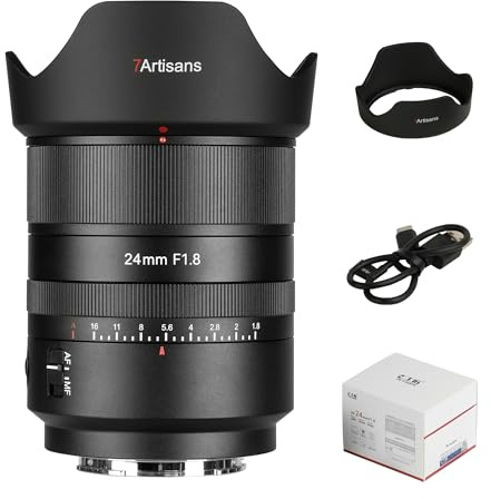 7artisans AF 24mm F1.8 Camera Lens,Full Frame,Large Aperture,Prime,STM Auto Manual Focus,Face/Eye Auto Focus,for Portraiture/Street Photography/Humanistic Subjects (for Nikon Z)