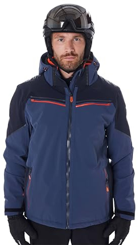 Killtec Herren Ksw 51 Mn Ski Jckt Skijacke/Funktionsjacke mit abzipbarer Kapuze, Schneefang und Unterarmventilation