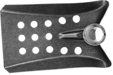 Didiseaon Pala Metálica para Tamizar Desagües 24x15 Cm Perforaciones para Eliminar Lodos En Zanjas y Alcantarillado Uso En Jardinería