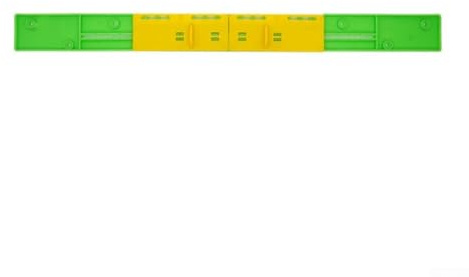 Plastic Beehive Entrance Reducer for Beekeeping Supplies, 5 Pack with A/B/C Sizes (37.3-44.8 x 3.9 x 0.7 cm), Green and Yellow, Compatible with Standard Hive(C)