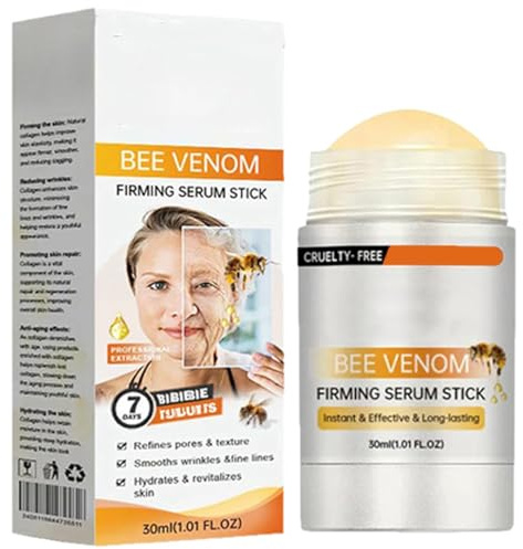 Bee Venom Firming Serum Stick, Anti-Aging Face Cream, Multi Purpose Face Serum Stick for Lifting & Restoring Skin Elasticity, Bee Venom Body Moisturizing Cream, Natural Ingredients for Women & Men