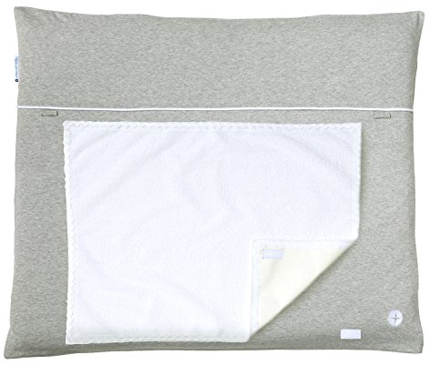 Wickelauflage Grau von Nordic Coast | Wickel Auflage 70x80 cm mit abnehmbaren & abwaschbaren Bezug | Gratis Frottee Handtuch aus 100% Baumwolle