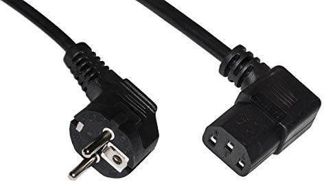 LINK LKSK30N - Cable de alimentación con Enchufe alemán, 16 A, 90 Grados, Enchufe IEC C13, 90 Grados, 3 m