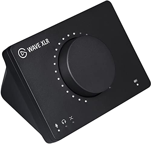 Elgato Wave - Audiomixer und Vorverstärker für XLR-Mikro, Interface-Steuerung, 48 V Phantomspeisung, Tippen zum Stummschalten, digitale Mixing-Software zum Streamen, Aufnehmen, Podcasten, Mac/PC