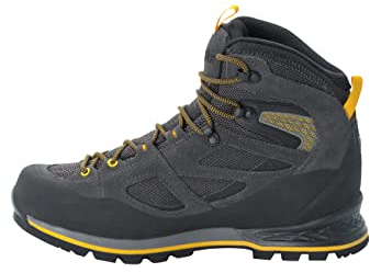 Jack Wolfskin Herren Force Crest Texapore Mid M, Black / Burly Yellow Xt, 43 EU