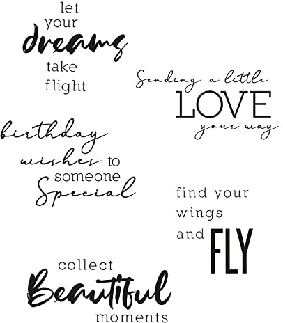 Sizzix Clear Stamps 5PK Sunnyside Sentiments #3 by Pete Hughes | 665405 | Chapter 3 2022