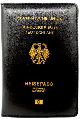 Neylokfen Reisepasshülle reisepass schutzhülle reisepasshülle Leder Passport Cover reisepass hülle Robuste reißfeste (Schwarz A)