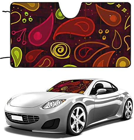 Couverture Pare-Brise Voiture Cachemire en Forme De Goutte - Style Traditionnel Moderne Bache Pare Brise Protection Imperméable Pliable Pare-Brise Protection Universelle pour Camion Voiture