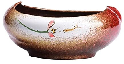 Jardinières Récipients for plantes Hydroponique Copperweed Pot spécial Nénuphar en céramique Bol Pot de fleur de lotus Pot de fleur hydroponique créatif (fond non perforé) Jardinières Pour Plantes D'i