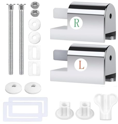 2 Stück Universal Wc Sitz Halterung, Wc Sitz Befestigung, Universal Wc Sitz Scharniere, ABS Ersatzscharniere Softclose WC Sitz Metallscharniere für Feste Toilettensitzteile Zu Installieren