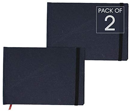 Artway Indigo Handmade Casebound A6 Sketchbook - Landscape Twin Pack - 150gsm - 48 sheets/96 sides