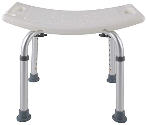 LZQ Duschhocker Duschhocker Höhenverstellbar 38-53cm Duschhocker Rutschfester Duschhocker aus Aluminium und Kunststoff für Senioren und Schwangere