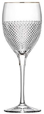 ARNSTADT KRISTALL Weißweinglas Kristallglas Oxford (21,5 cm) mit 24 Karat Goldrand