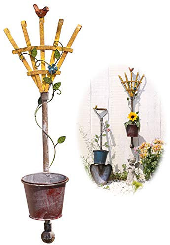 XXSC-ZC Nostalgische Retro-Stil Blumenständer Metall Eisen Pflanze Rack-Innen Außen Garten Anzeige Dekoration,A
