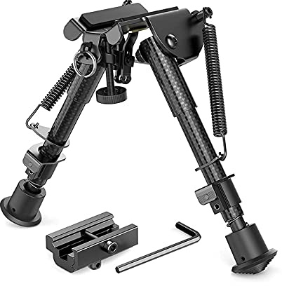 AJDGL Bipied de Fusil de Chasse - trépied extérieur de Support Tactique réglable de 6 Pouces à 9 Pouces avec Adaptateur Picatinny à dégagement Rapide