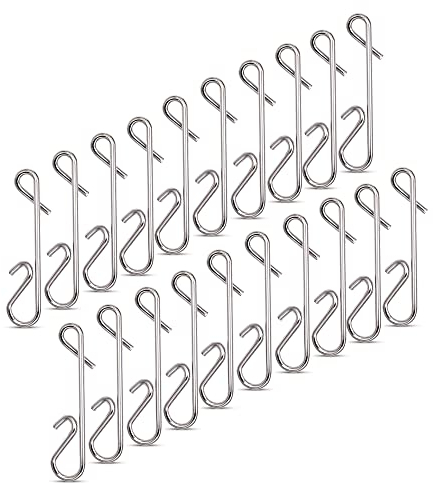 NEU AMZfishing® 20x Knotenlosverbinder Angeln Größe S-XXL | Knotenlos Schnurverbinder | Schnurverbinder | Angelzubehör | No Knot Connector | Knotenbinder | Angeln Wirbel (20, S)