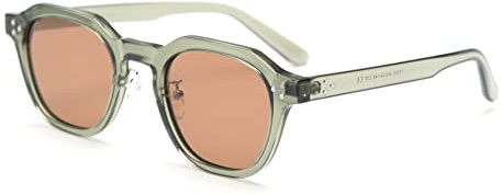 kachawoo TR90 Polarisierte Sonnenbrille für Frauen Mens Square Polygon Retro Vintage Sonnenbrille Dicker Rahmen Luxus Brand Design Brillen
