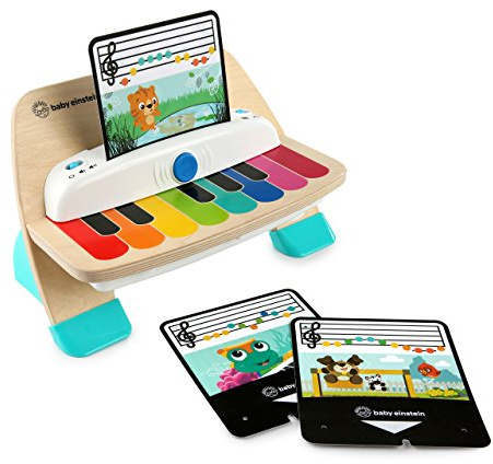 Baby Einstein, Hape, Holzspielzeug Magic Touch Piano , Musikspielzeug Klavier aus Holz für Kinder, Musikinstrumente mit 3 Notenblättern und 6 Liedern, Aktivität und Sensorisches Spielzeug, 6 Monaten+