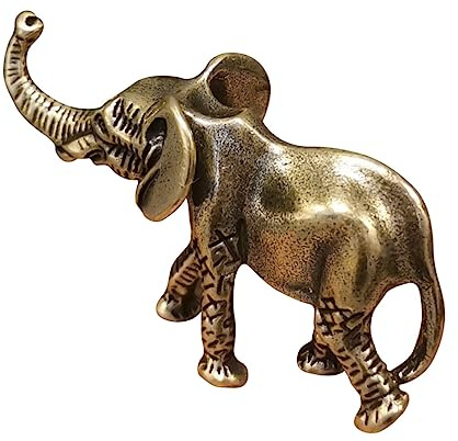 BESTonZON Messing-Elefant Vintage-Wohnkultur Tischdekoration Messing- -Elefanten-Modell Elefant Miniatur- -Figur Mini-Elefanten-Modelle Tiere Geformtes