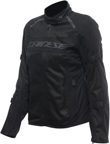 DAINESE - Air Frame 3 Tex Jacket Wmn, Giacca da Moto Estiva in Tessuto, con Fodera Antivento, Donna, Nero/Nero/Nero, 46