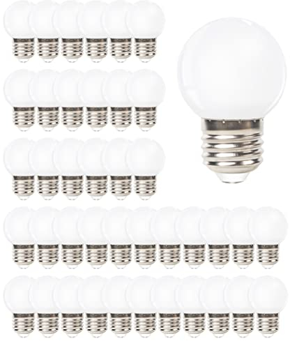 VIRANSHEN Lot de 40 Ampoules LED Blanc Chaud E27 Gros Culot à vis, 3W Équivalent 30W, 240LM, E27 LED Économie d'Énergie pour Maison Terrasse Extérieure Guirlande Noël Fête Décoration d'ambiance