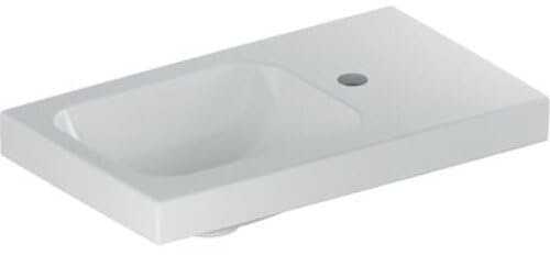 Geberit Handwaschbecken iCon Light 53x31cm, HL R, o Ü, m Abl, we. K-Tect