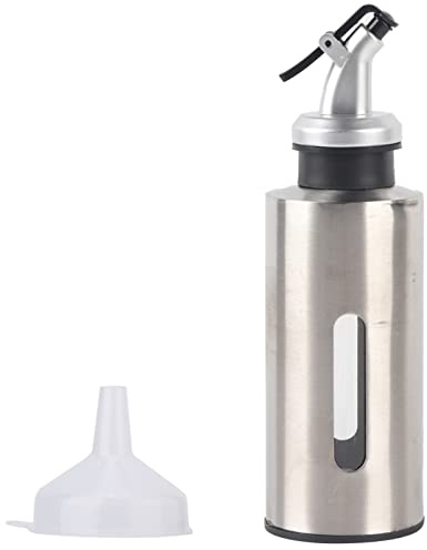 Bidon D'huile en Acier Inoxydable, Bouteille Distributrice D'huile, Récipient de Bouteille D'huile, Pot D'huile Anti-fuite, Pot D'assaisonnement Transparent, Ustensile de Cuisine pour la(150ml)
