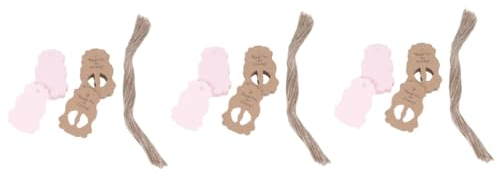 Lurrose 150 Stk Registerkarten Geschenk Für Kleinkinder Babygeschenke Baby-geburtstagsfeier Geschenkanhänger Für Die Babyparty Baby Gefälligkeiten Mädchen Rosa Danke Dir Karte Neugeboren