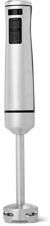 Amazon Basics Licuadora de mano de Inmersión de 1000W de Varias Velocidades, con Cable, Plateada