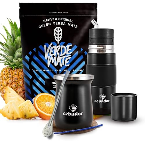 Set yerba mate Verde Mate Mas IQ 500g, Yerbomos X, gobelet TermoMate PRO | Set yerba mate Verde Mate Mas IQ 500g avec Yerbomos X, gobelet thermique TermoMate PRO, bombilla, sous-verre et goupillon