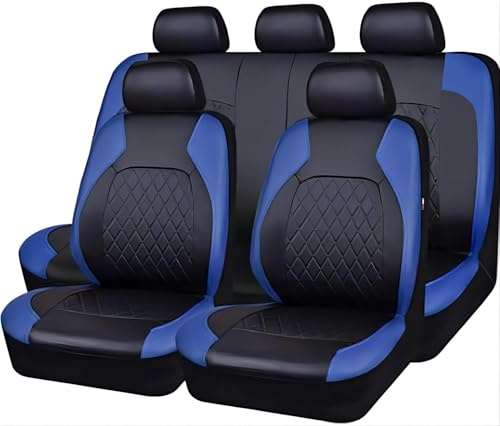 wxjcg Car Seat Covers for VW Golf 8 R-Line 2020 2021 2022 2023 2024 2025, Leather Seat Covers Protectors Cushion Full Set Waterproof Breathable Interior Accessories,C