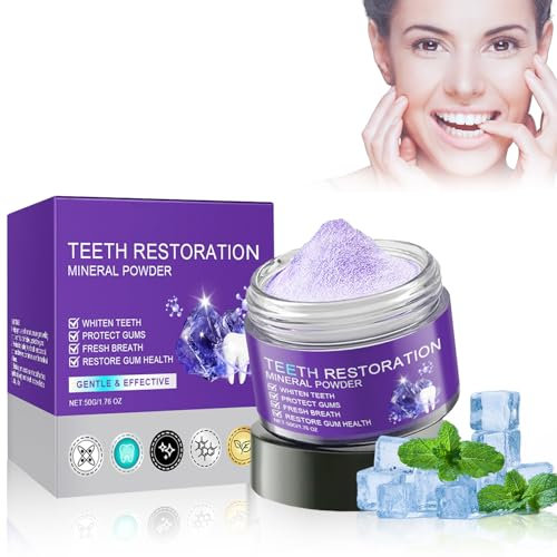 VNAKER Polvo Mineral Restaurador de Dientes, Dental Restauración Polvo Mineral, 50g, Protección Dientes (1 Pieza)
