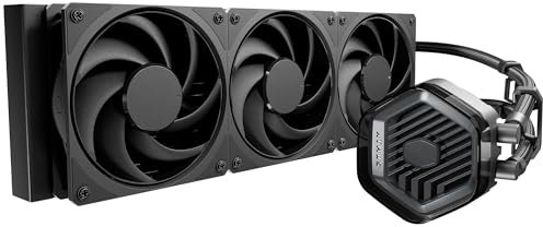 Cooler Master MasterLiquid 360 Atmos Stealth CPU Liquid Cooler - AIO Water Cooling System (TDP 300W), Dual Chamber Pump, Pre-Installed Mobius 120 Black Fans, LGA1851/1700 & AM5/AM4 Brackets