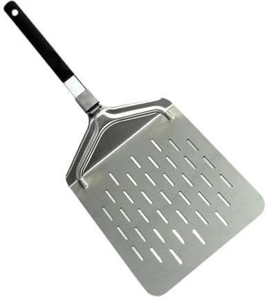 JISADER Pizza de acero inoxidable bandeja de pizza de pizza antiadherente pizza pizza girando cáscaras para queso hornear pizza casera, Perforado