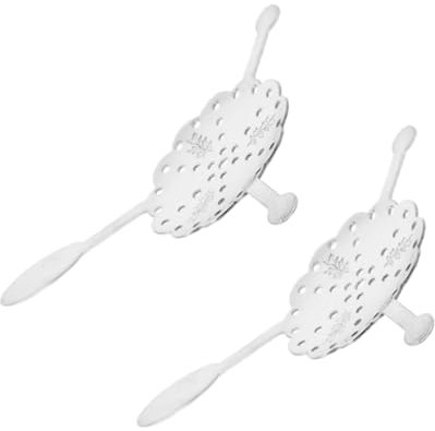 iplusmile 2pcs Stainless Steel Absinthe Spoon and Sifting Sugar Spoon for Cocktail Making and Gourmet Tea