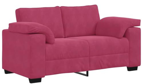 vidaXL Zweisitzer-Sofa Weinrot 120 cm Samt, 2-Sitzer-Sofa, Couch, Wohnzimmer-Sitzmöbel, Sofa, gepolstertes Sofa, Wohnzimmersofa