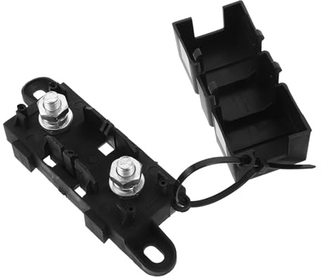 Cabilock Caja de Fusibles Resistente al Agua para Camiones y Coches Soporte de Fusible de Gran con Tornillos para Backup de Energía