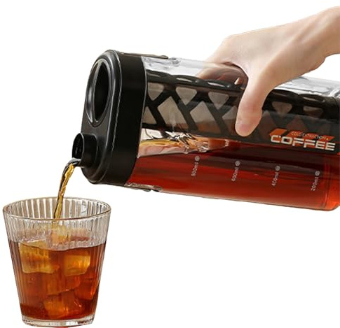 Cold Brew Coffee Pitcher – Macchina da caffè ghiacciato | Bottiglia ermetica con filtro fine portatile per bevande aromatizzate all'aperto cucina viaggi casa campeggio