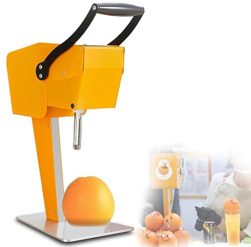 Exprimidor Comercial, Exprimidor Eléctrico de Naranjas Máquina Extractora con Descorazonador y Cuchillas Dobles,No Requiere Pelado,10S Exprimidor Eficiente,Cómodo de Desmontar y Montar,