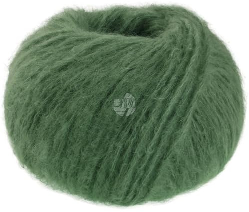LANA GROSSA Mohair Di Gio | Locker verzwirntes Garn | Handstrickgarn aus 55% Mohair (Superkid) & 45% Schurwolle (Merino superfein) | 50g Wolle zum Stricken & Häkeln | 85m Garn FB 13