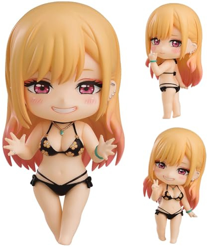Zhongkaihua Kitagawa Marin - Figura de acción articulada movible puede ser cabeza de repuesto y accesorios de PVC, modelo lindo anime Q Ver. 10 cm
