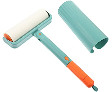 Hohopeti Pet Hair Lint Roller Long Handle and Reusable Sticky Sheets, Multi-function Carpet and Sofa Dog Hair Remover Roller for Household Cleaning
